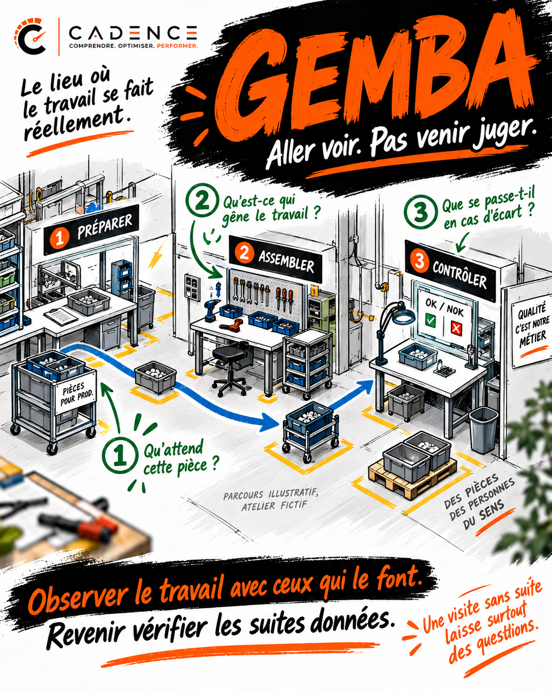 Gemba : observer le travail réel