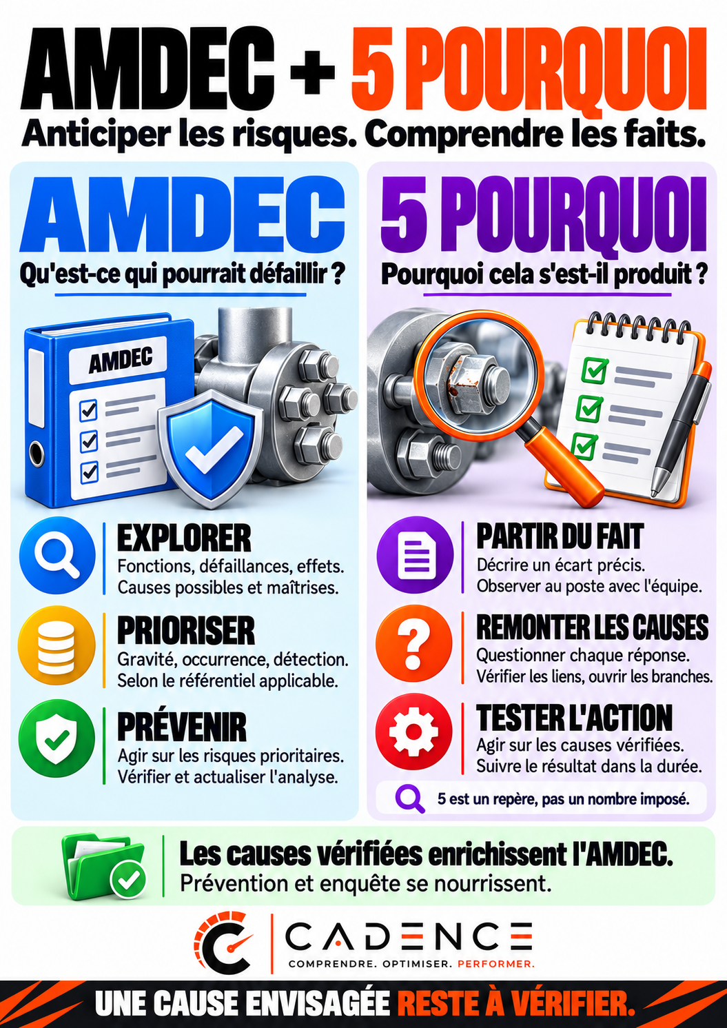 AMDEC + 5 Pourquoi : anticiper les risques, comprendre les faits